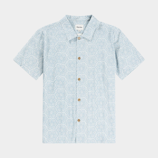 Rhythm Vera Short Sleeve Shirt - Sky