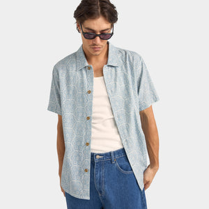 Rhythm Vera Short Sleeve Shirt - Sky