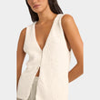 Load image into Gallery viewer, Rhythm Adele Longline Knit Vest - White