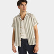 Load image into Gallery viewer, Rhythm Vacation Stripe Short Sleeve Shirt - Fern