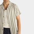 Load image into Gallery viewer, Rhythm Vacation Stripe Short Sleeve Shirt - Fern