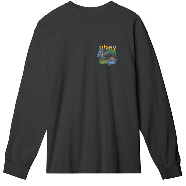 OBEY Seeds Grow Longsleeve T-Shirt - Vintage Black