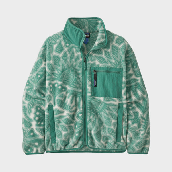 Patagonia Women's Synchilla® Fleece Jacket - Bees and Flowers: Heartleaf Green