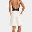 Load image into Gallery viewer, Rhythm Women Camilla Carpenter Jorts - Ivory