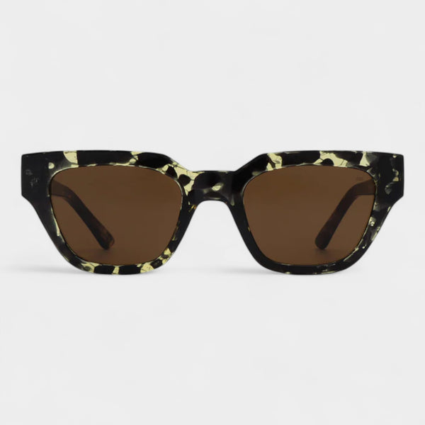 A.Kjaerbede Kaws Sunglasses - Black / Yellow Tortoise