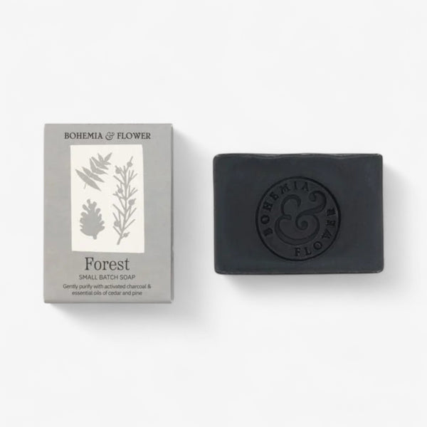 Bohemia & Flower Coast Bar Soap - Activated Charcoal, Cedarwood & Rosemary