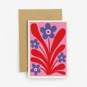 Wald Greeting Card - Blumen Pop