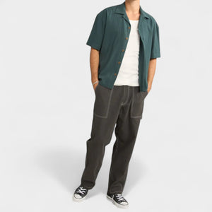 Rhythm Relaxed Texture Short Sleeve Shirt - Teal