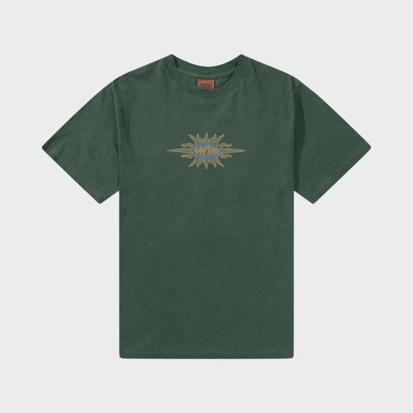 Rhythm Flame Printed Vintage T-shirt - Green