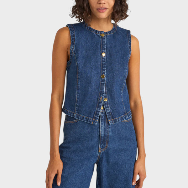Rhythm Women's Gia Denim Vest - Indio