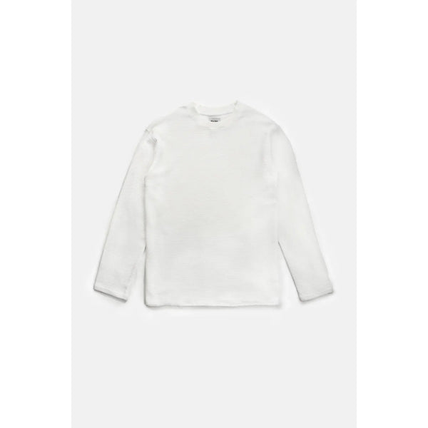 Rhythm Classic Waffle Knit Crew - Vintage White