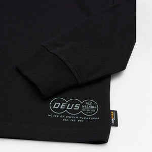 Deus Ex Machina 'DOCKER' Long Sleeve Cordura Tee - Anthracite