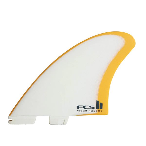 FCS II Modern Keel PG Fins - Mango/White Twin
