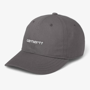 Carhartt Canvas Script Cap - Porphyry / white