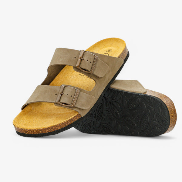 PLAKTON BARNA MEN'S SANDAL - KAKI NOBUCK