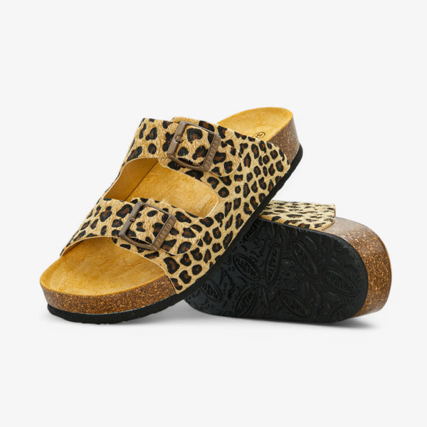PLAKTON BETA PLATFORM WOMENS SANDAL - CAMEL PRINT BUNGA