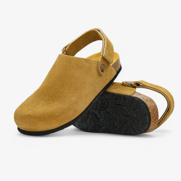 PLAKTON OSLO WOMENS CLOG - TAN AFELPADO