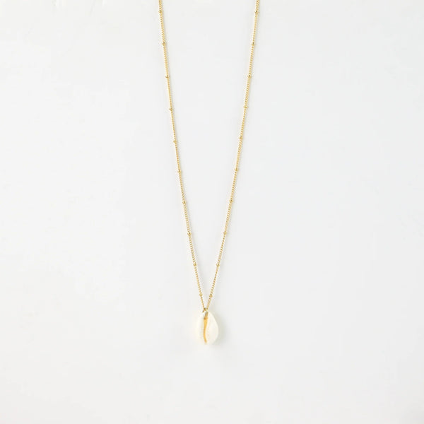 Pineapple Island Cowrie Shell Chain Necklace