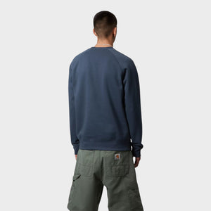 Carhartt Chase Sweatshirt - Dusky Blue / Gold