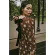 Load image into Gallery viewer, Damson Madder Ruby Shirred Midi Dress - Floral