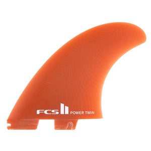 FCS II Power Twin + Stabiliser Surfboard Fins - Performance Glass - Picante