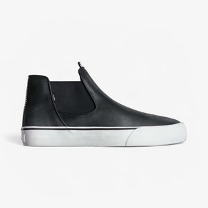 Globe 'Dover' Mid-Top Slip-On Skate Shoes - Black Distress / Gillette