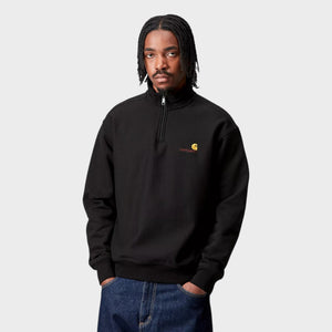 Carhartt Half Zip American Script Sweatshirt - Black