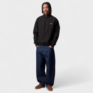 Carhartt Half Zip American Script Sweatshirt - Black