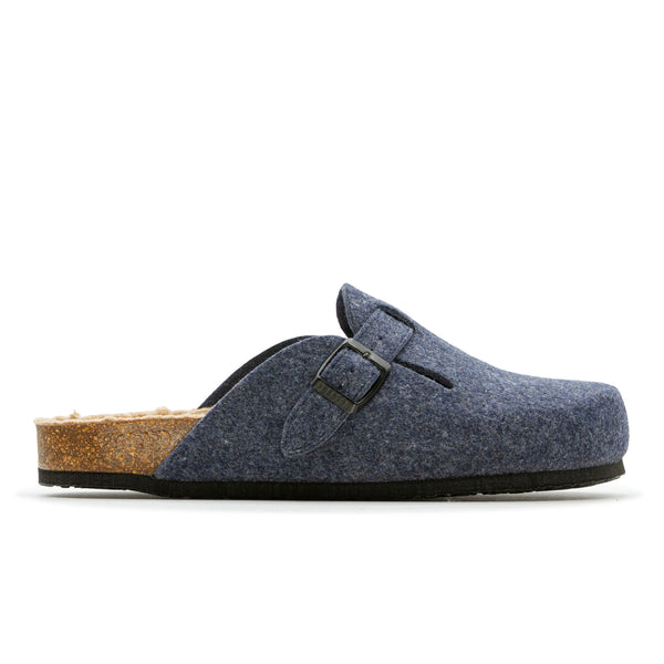 Plakton Women's 'Blog' Mule - Navy Felt Wool / Teddy