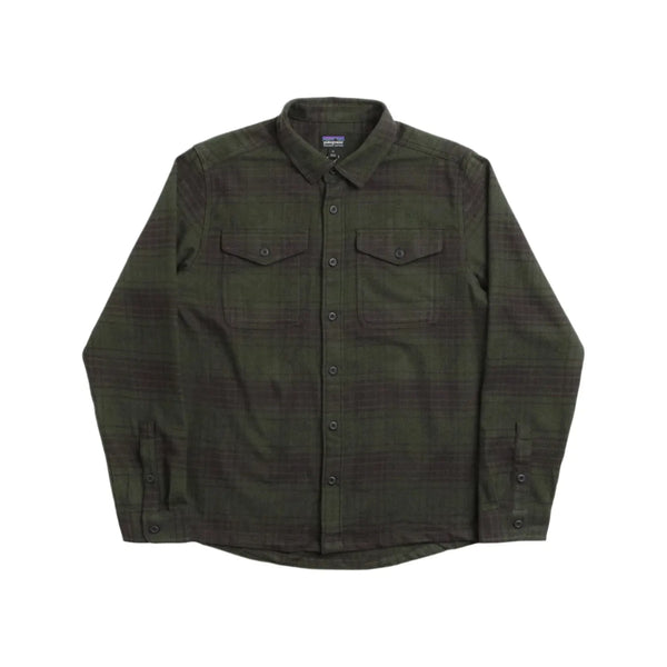 Patagonia Organic Cotton Fjord Flannel LS Shirt - Cascade : Basin Green