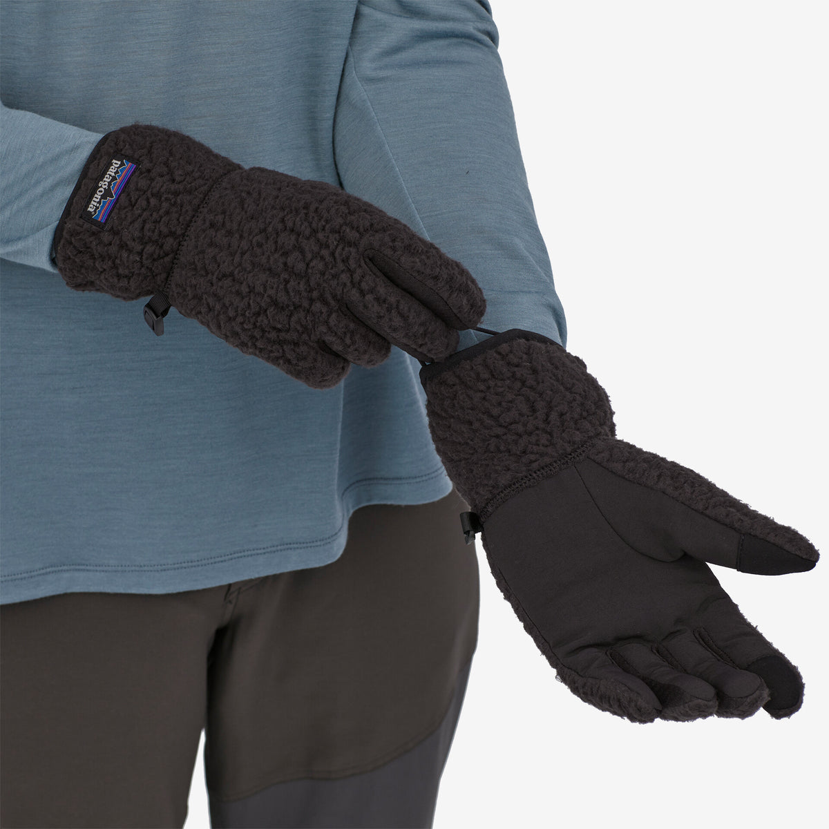 Patagonia Retro Pile Fleece Gloves Black Hiatus Store