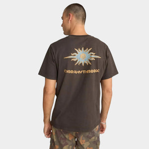 Rhythm Flame Printed Vintage T-shirt - Black