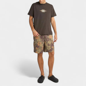 Rhythm Flame Printed Vintage T-shirt - Black