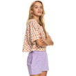 Load image into Gallery viewer, Roxy Power Check Tee - Snow White Sol Power
