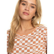 Load image into Gallery viewer, Roxy Power Check Tee - Snow White Sol Power