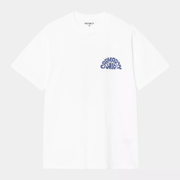 Carhartt WIP Short sleeve Jazzy T-shirt - White / Blue Iris