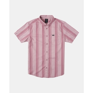 RVCA 'That'll Do' Short Sleeve Shirt - Lavender Stripe