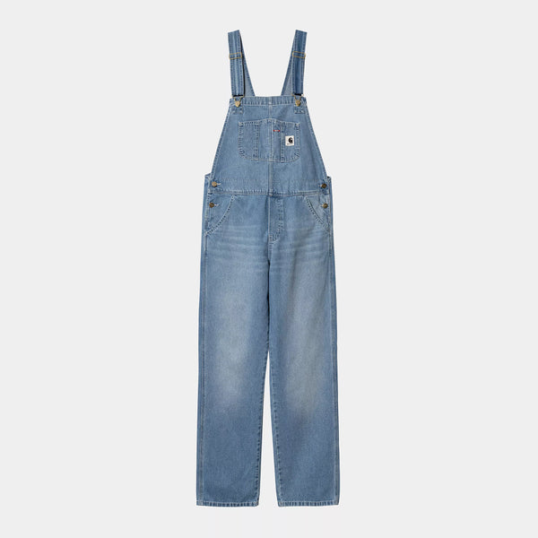 Carhartt W's Bib Overall Straight- Blue, light true washed