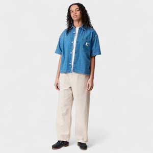 Carhartt W's Brandon Pant 'Clark' - Fleur De Sel Stone Dyed