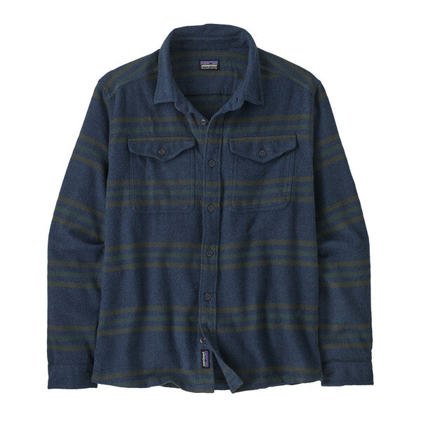 Patagonia Men's Fjord Flannel LS Shirt - Tree Lined : Smoulder Blue