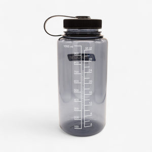 Nalgene 1 Litre Sustain Wide Mouth Bottle - Grey With Black Cap