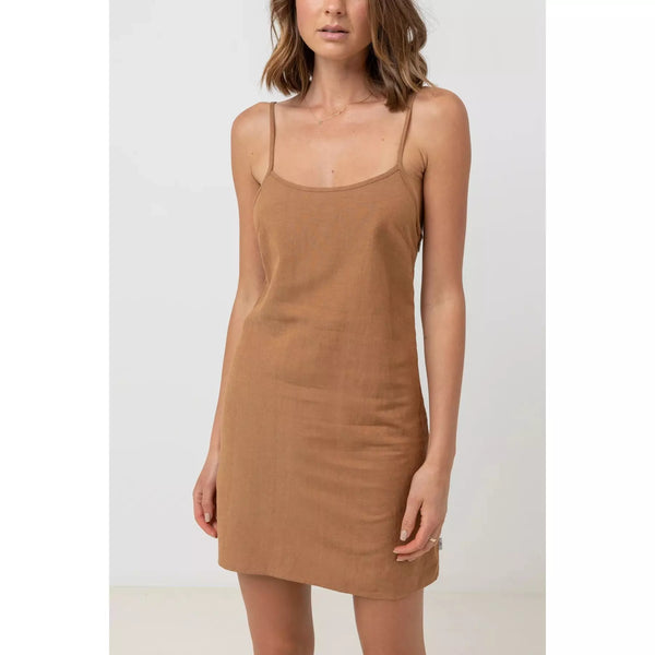 Rhythm Classic Slip Dress - Caramel