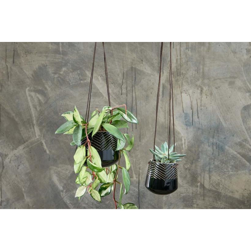 nkuku plant pot Nkuku Kavari Ceramic Hanging Planter