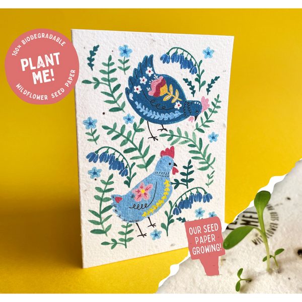 Ruby & Bo 'Spring Chicken' Plantable Seed Card