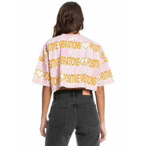 Quiksilver Maxi Crop T-shirt - Vintage White Jacquard