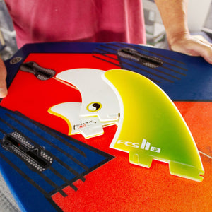 FCS II 'Town & Country' Surfboard Twin Fins + Stabiliser by Glenn Pang