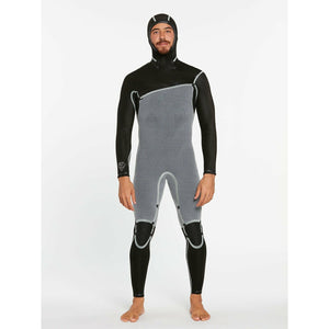 Volcom 'Modulator' Premium Hooded Chest Zip Wetsuit 4/3mm - Black