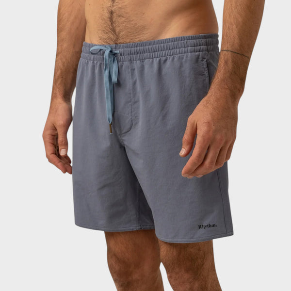 Rhythm Men's Textured Beach Jam Shorts - Slate