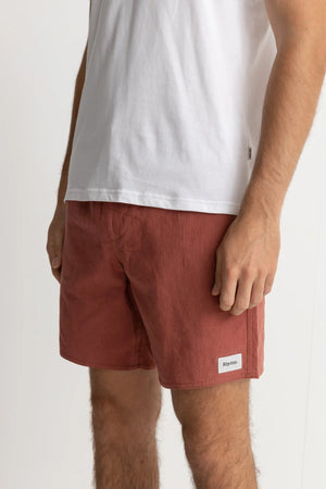 Rhythm Textured Linen Jam Shorts - Clay
