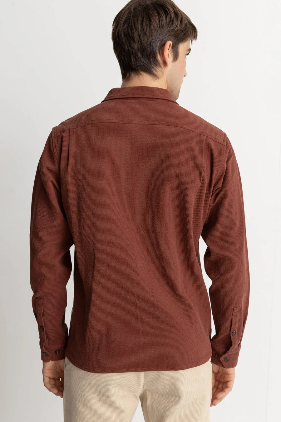 Rhythm Textured Longsleeved Shirt - Clay